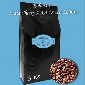 Кава зернова Robusta India Cherry AAA 19scr C.B. 3000 г